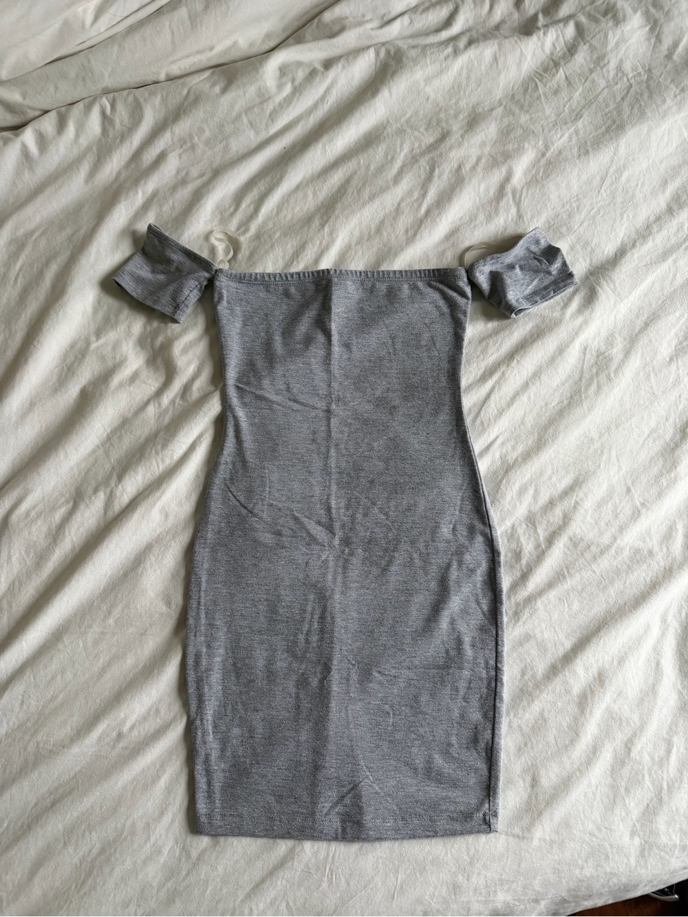 Fashion Nova Gray Strapless mini Dress
